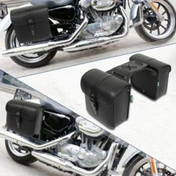 Unique Bargains Motorcycle Saddlebag Side Tool Bags Cycling Luggage Bag 1 Pair