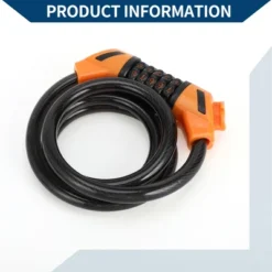Unique Bargains Bike Padlock Spiral 5 Digit Resettable Bike Cable Lock Black Orange 47.24" 1 Set -Futuro Brand GUEST 2db63abf 1e77 421d 904b 32c1583be8e3