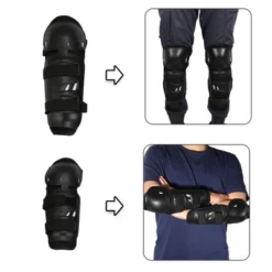 Unique Bargains Roundhead Motorcycle Knee Elbow Pads Motorcycle Knee Guards With Adjustable Strap For Adults Black 4 Pcs -Futuro Brand GUEST 2ef3d48b 4935 4daf 92dc 2e83e39f2a88