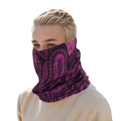 Unique Bargains Sunscreen Waterdrops Pattern Face Scarf Mask Purple 1 Pc 4 Unique Bargains Sunscreen Waterdrops Pattern Face Scarf Mask Purple 1 Pc - Image 4