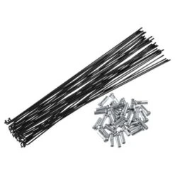 Unique Bargains Bicycle Steel Spokes 14G Bike Spoke With Nipples For Most Bicycle Black 36 Pcs -Futuro Brand GUEST 31e3aef3 b7e4 491e bd11 db76e055c35a