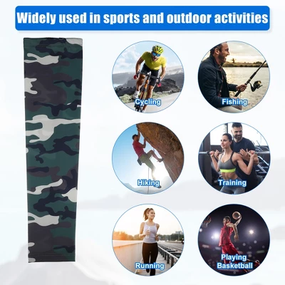 Unique Bargains Basketball Sports Camouflage Cooling Arm Elbow Compression Sleeve Drak Green 1 Pair 1 Unique Bargains Basketball Sports Camouflage Cooling Arm Elbow Compression Sleeve Drak Green 1 Pair