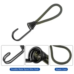 Unique Bargains Outdoor Camping Tent Canopy Awnings Cover 6 Inch Tarp Straps Elastic Cords With Hook Dark Green 10 Pack -Futuro Brand GUEST 358d5f3f 5348 4b23 b3d1 181070f91504