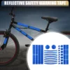 Unique Bargains Bicycle Motorbike Reflective Safety Warning Tape Outer Reflective Strip Multi-purpose PET 42pcs