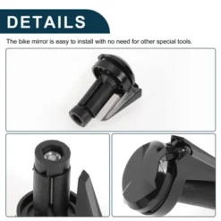 Bike Rearview Mirror 46x32x44mm Adjustable | Front Handlebar Bike Mirror Black With Mounting Accessories For Bicycle Mountain Road Bike 1 Set -Futuro Brand GUEST 35b40ca0 2d52 4999 86bc a0b5c6950aea