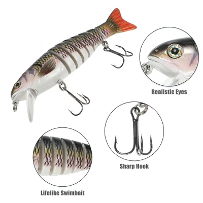 Unique Bargains Fishing Lures Jerk Baits For Bass Fishing Lifelike Freshwater Lures ABS Multicolor 0.04lb 3 Pcs 2 Unique Bargains Fishing Lures Jerk Baits For Bass Fishing Lifelike Freshwater Lures ABS Multicolor 0.04lb 3 Pcs - Image 2
