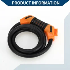 Unique Bargains Bike Lock Spiral Lock 5 Digit Resettable Bike Cable Lock Matte Black Orange 1Set -Futuro Brand GUEST 360cb10e d84e 42c5 b7bc d3abe018a4eb