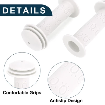 Unique Bargains Child Bike Handlebar Grips Covers 4.13" White 1 Pair 3 Unique Bargains Child Bike Handlebar Grips Covers 4.13" White 1 Pair - Image 3