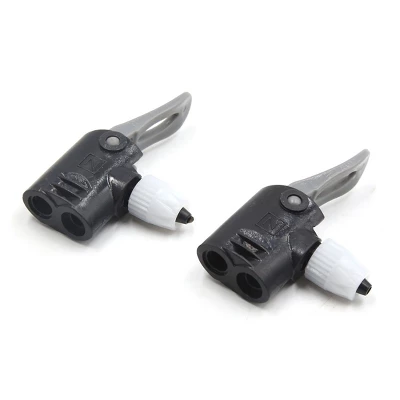 Unique Bargains Plastic Dual Head Pump Nozzle Hose Adapter For Bike Black 2pcs 3 Unique Bargains Plastic Dual Head Pump Nozzle Hose Adapter For Bike Black 2pcs - Image 3