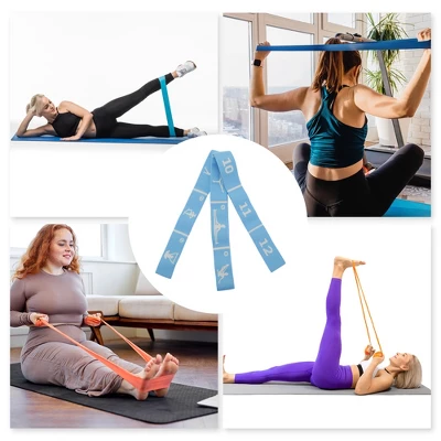 Unique Bargains Durable 12 Grids Yoga Stretch Bands 1 Pc 3 Unique Bargains Durable 12 Grids Yoga Stretch Bands 1 Pc - Image 3