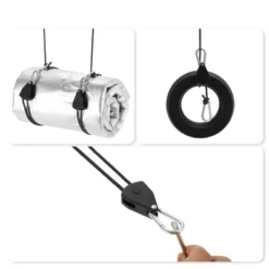 Unique Bargains Adjustable Tent Rope Hanger 1/8" 12.8ft Long 4 Pcs -Futuro Brand GUEST 38ae7738 2e48 429b 99c1 01c82d71d6b1