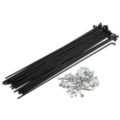 Unique Bargains 14G J Bend Bike Bicycle Spokes With Nipples Steel Black 40 Pcs -Futuro Brand GUEST 390321b2 6ecb 412e b1a7 476dfa9a51e8