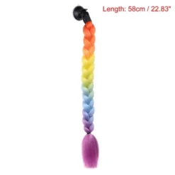 Unique Bargains Motorcycle Helmet Decor Pigtail Multicolor