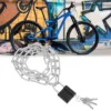 Unique Bargains Bicycle Cycling Zinc Plated 3.28 Feet Long Chain Lock With Padlock Silver