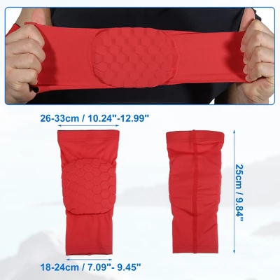 Unique Bargains 2pcs Elbow Brace Support Sleeve Elbow Pad Sleeve For Women Men Red L Size 1 Unique Bargains 2pcs Elbow Brace Support Sleeve Elbow Pad Sleeve For Women Men Red L Size