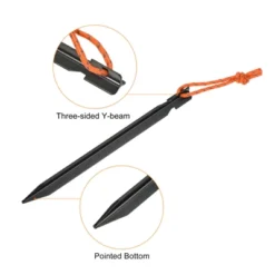 Unique Bargains Tent Stakes Y-Beam With Reflective Pull Rope Kit Aluminum Camping Ground Pegs -Futuro Brand GUEST 3a48debe f44f 4f78 8ba3 6f7b97387379