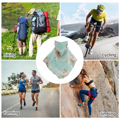 Unique Bargains Flower Triangle Earloop Neck Gaiter 1 Pc 2 Unique Bargains Flower Triangle Earloop Neck Gaiter 1 Pc - Image 2