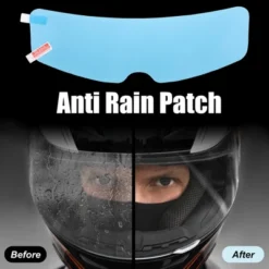 Unique Bargains Motorcycle Helmet Rain Film Anti Rain Shield Lens Stickers 8.86"x2.56"