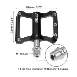 Unique Bargains Aluminum Alloy Rear Foot Peg Flat Pedal Footrests Fit 9/16 Inch Axles MTB Bike Black 1 Pair -Futuro Brand GUEST 3cc974d3 0f44 43c1 b923 1e72a73b774b