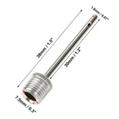 Unique Bargains Metal Air Pin For Football Basketball Soccer Inflating Pump Needle Silver Tone 1.5" X 0.3" 20 Pcs