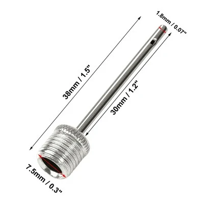 Unique Bargains Metal Air Pin For Football Basketball Soccer Inflating Pump Needle Silver Tone 1.5" X 0.3" 20 Pcs 1 Unique Bargains Metal Air Pin For Football Basketball Soccer Inflating Pump Needle Silver Tone 1.5" X 0.3" 20 Pcs