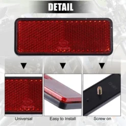 Unique Bargains M6x1.0 Plastic Rectangular Screw Mount Reflective Warning Reflector Red -Futuro Brand GUEST 3d311c32 b6e8 476e 948d 58c27cee77b5
