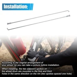 Unique Bargains J Bend Bicycle Steel Cycle Spokes With Nipples 200mm 7.87" Silver Tone 36 Pcs -Futuro Brand GUEST 3daeb0aa e578 40b7 84dc 442f43177a49