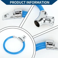 Unique Bargains Bicycle Lock Portable Ring Cable Anti-Theft Bike Lock Mini Ring Lock Blue 16.54"