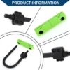 Unique Bargains Bicycle Lock Durable Anti-Theft Bicycle Padlock Cable Lock Green 1 Set