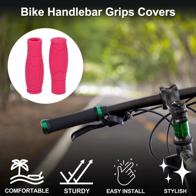 Unique Bargains Bike Handlebar Grips Covers 4.92" Pink 1 Pair 1 Unique Bargains Bike Handlebar Grips Covers 4.92" Pink 1 Pair
