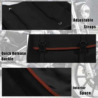 Unique Bargains Quick Release Buckle Waterproof Canvas Motorcycle Saddlebag Side Bag Black 1 Pair 4 Unique Bargains Quick Release Buckle Waterproof Canvas Motorcycle Saddlebag Side Bag Black 1 Pair - Image 4