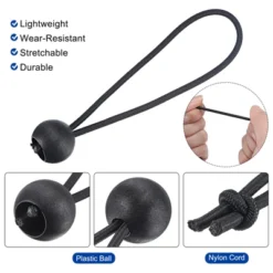 Unique Bargains Ball Elastic Cords With Tarp Clamps Kit 6 Inch Lock Grip Rope Screw Clips For Camping Tent Canopy Awning Black 10in1 Set -Futuro Brand GUEST 4093e244 e711 4e59 b3cf 2d4257fcd6f8
