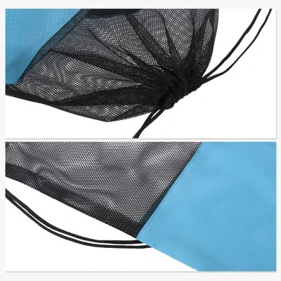 Unique Bargains Drawstring Backpacks Polyester Lake Blue 1 Pc 2 Unique Bargains Drawstring Backpacks Polyester Lake Blue 1 Pc - Image 2