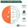 Unique Bargains Durable Luminous Good Balance All Skill Levels Pickleball 3 Pcs