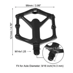 Unique Bargains Aluminum Alloy Bicycle Pedal Rear Foot Peg Black Fit 9/16 Inch Axles BMX MTB Bike Bicycle 1 Pair -Futuro Brand GUEST 4304bcef c7b4 404c a5e4 9c038478c167