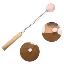 Unique Bargains Single Trigger Point Neck Shoulder Muscle Pain Ease Wood Spring TPR Handheld Neck Massager Pink 1 Pcs -Futuro Brand GUEST 437da6e7 e961 4343 be86 1c3a4e4e40a8