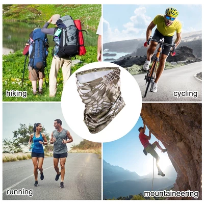 Unique Bargains Ice Silk Snake Pattern Neck Gaiter Gray Brown 1 Pc 2 Unique Bargains Ice Silk Snake Pattern Neck Gaiter Gray Brown 1 Pc - Image 2