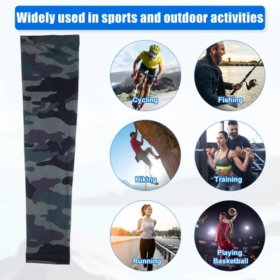 Unique Bargains Basketball Sports Camouflage Cooling Arm Elbow Compression Sleeve Green-gray-blue 1 Pair 1 Unique Bargains Basketball Sports Camouflage Cooling Arm Elbow Compression Sleeve Green-gray-blue 1 Pair