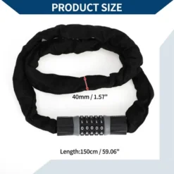 Unique Bargains Security Chain Combination Padlock Resettable 5 Digit Bike Lock Black Gray 59.06" -Futuro Brand GUEST 447b48b5 d69b 419d 842f d42ffbfb6540