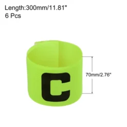 Unique Bargains Nylon Elastic Soccer Protective Captain Armband For Team Training 6 Pcs