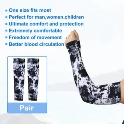 Unique Bargains Basketball Sports Camouflage Cooling Arm Elbow Compression Sleeve Black Gray White 1 Pair -Futuro Brand GUEST 44c09d50 7a21 4db6 952d dc0b9e58e5be