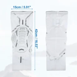 Unique Bargains 2pcs Compression Knee Braces EVA Padded Leg Sleeves Protector Nylon White Size S