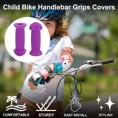 Unique Bargains Child Bike Handlebar Grips Covers 3.94" Purple 1 Pair 1 Unique Bargains Child Bike Handlebar Grips Covers 3.94" Purple 1 Pair