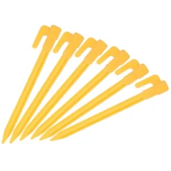 Unique Bargains Plastic Windproof Camping Tent Stakes Ground Pegs With Hook Yellow -Futuro Brand GUEST 458d3450 8569 4c7b a219 40a9d14d7e9f