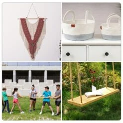 Unique Bargains Natural Twisted Cotton Rope 3 Strand Tug Of War Rope With Sealing Tape -Futuro Brand GUEST 4668ec16 7d6f 4eee 91f5 fb5289923555