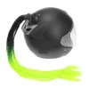 Unique Bargains Motorcycle Suction Cup Helmet Decor Ponytail Black Fluorescent Green 25" 1 Pc