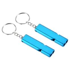 Unique Bargains Double Tubes Loud Aluminum Whistle With Lanyard Keychain 2 Pcs -Futuro Brand GUEST 4956bb39 38a0 4e42 b736 ae10bccaa654