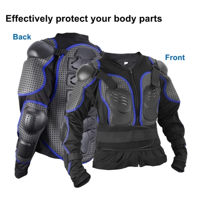 Unique Bargains Dirt Bike Motorcycle Riding Protective Full Body Armor Thorax Back Backbone Protector For Off-Road Cycling Blue Size XL 3 Unique Bargains Dirt Bike Motorcycle Riding Protective Full Body Armor Thorax Back Backbone Protector For Off-Road Cycling Blue Size XL - Image 3