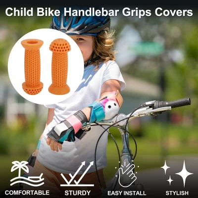 Unique Bargains Child Bike Handlebar Grips Covers 3.94" Orange 1 Pair 1 Unique Bargains Child Bike Handlebar Grips Covers 3.94" Orange 1 Pair