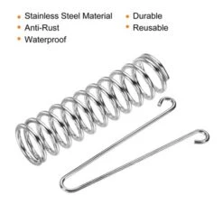 Unique Bargains Tent Awning Tarps Spring Buckle Stainless Steel Rope Tensioner Silver Tone 3.5"x1.2" -Futuro Brand GUEST 4aba3784 7305 41b0 b36c 7f40f50ebed7
